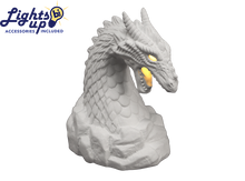 Load image into Gallery viewer, Lighted Fierce Dragon Bust
