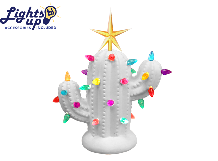Lighted Small Christmas Cactus - 5 in