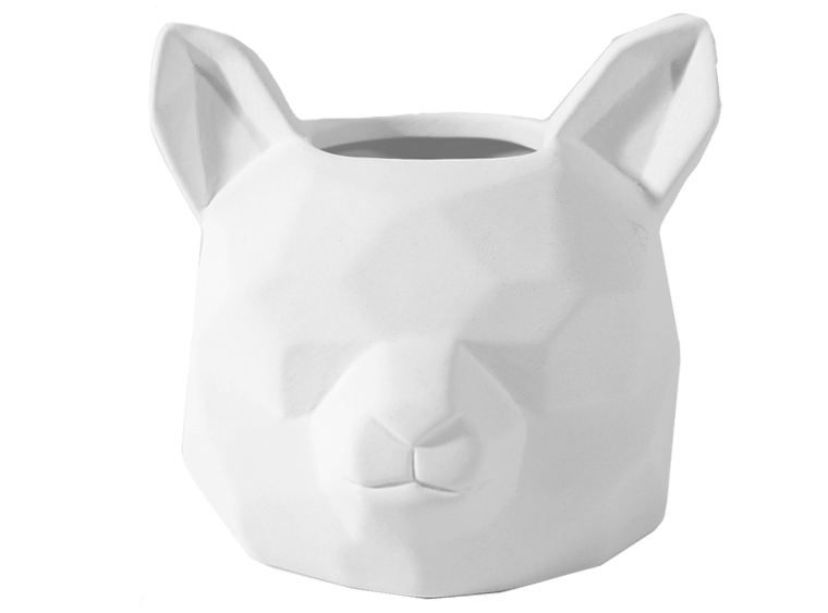 Faceted Fox Planter- 4.5x4.5