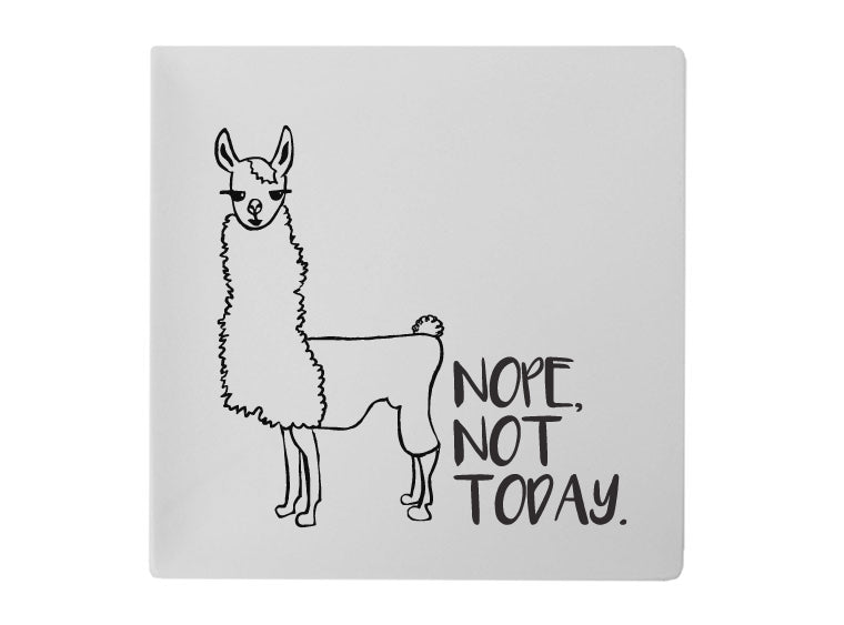 Not Today Llama Plate