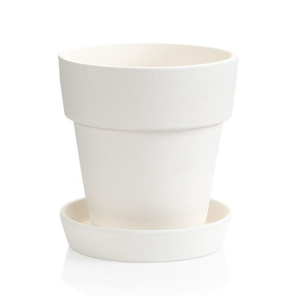 Flower Pot with Saucer - Med 6x6