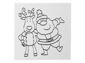 Santa & Rudolph Party Tile