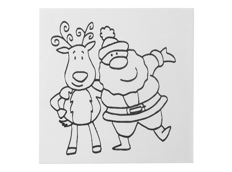 Santa & Rudolph Party Tile