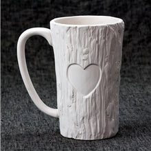 Load image into Gallery viewer, Tall Wood Mug with Heart - 18 oz
