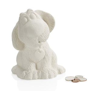 Textured Dog Bank - 5w x 6.25h