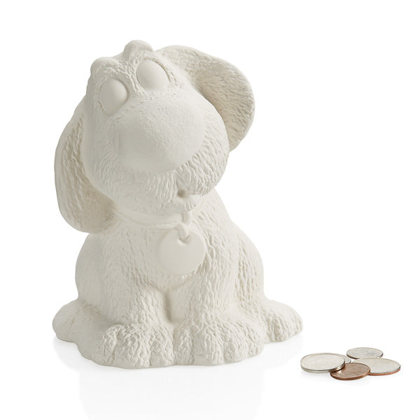 Textured Dog Bank - 5w x 6.25h