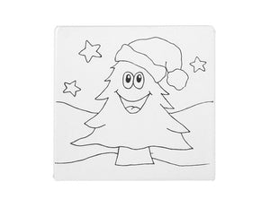 Tree with Santa Hat Party Tile