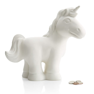 Unicorn Biggy Bank - 9.5H x 10 L